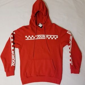 MEN RED SMALL JUSTIN BIEBER SWEATER HOODIE TOUR DA